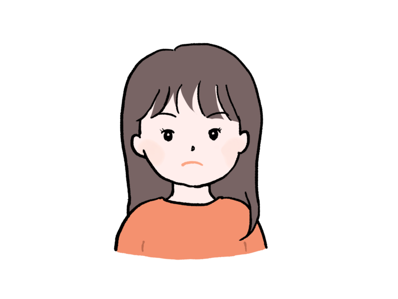 さしえやフリー素材/ 怒った顔の女性のイラスト