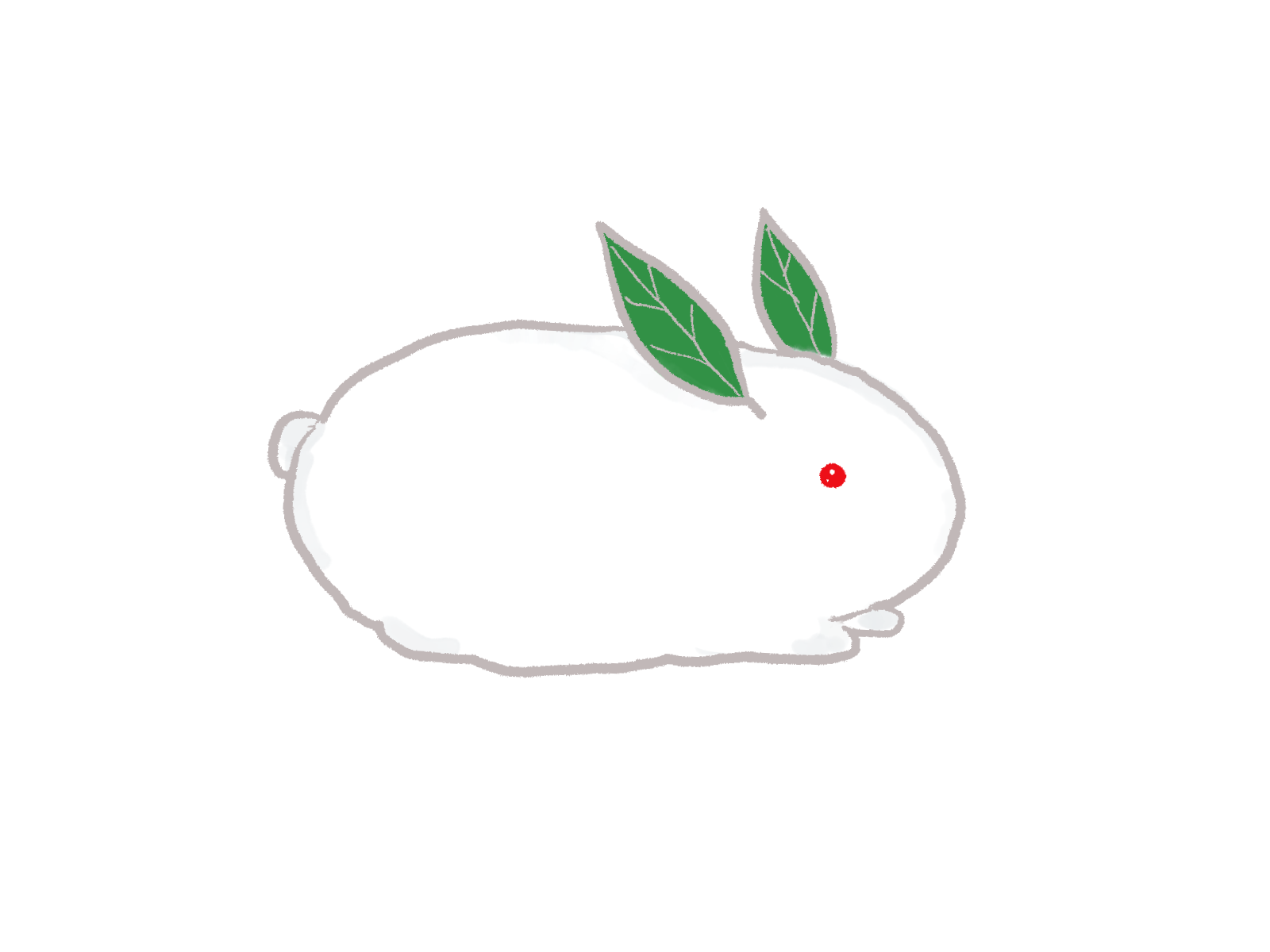 雪うさぎのイラスト/さしえやフリー素材