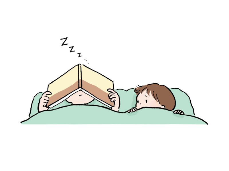 寝落ちするお父さんのイラスト/さしえやフリー素材