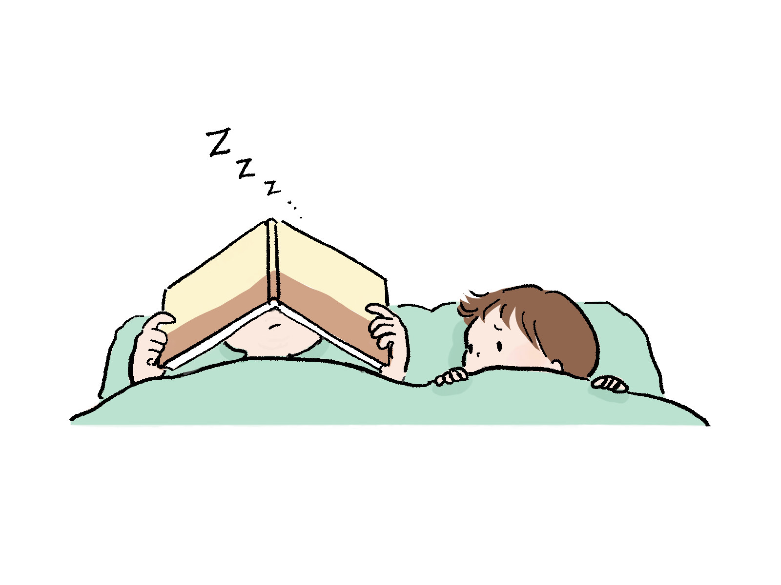 寝落ちするお父さんのイラスト/さしえやフリー素材