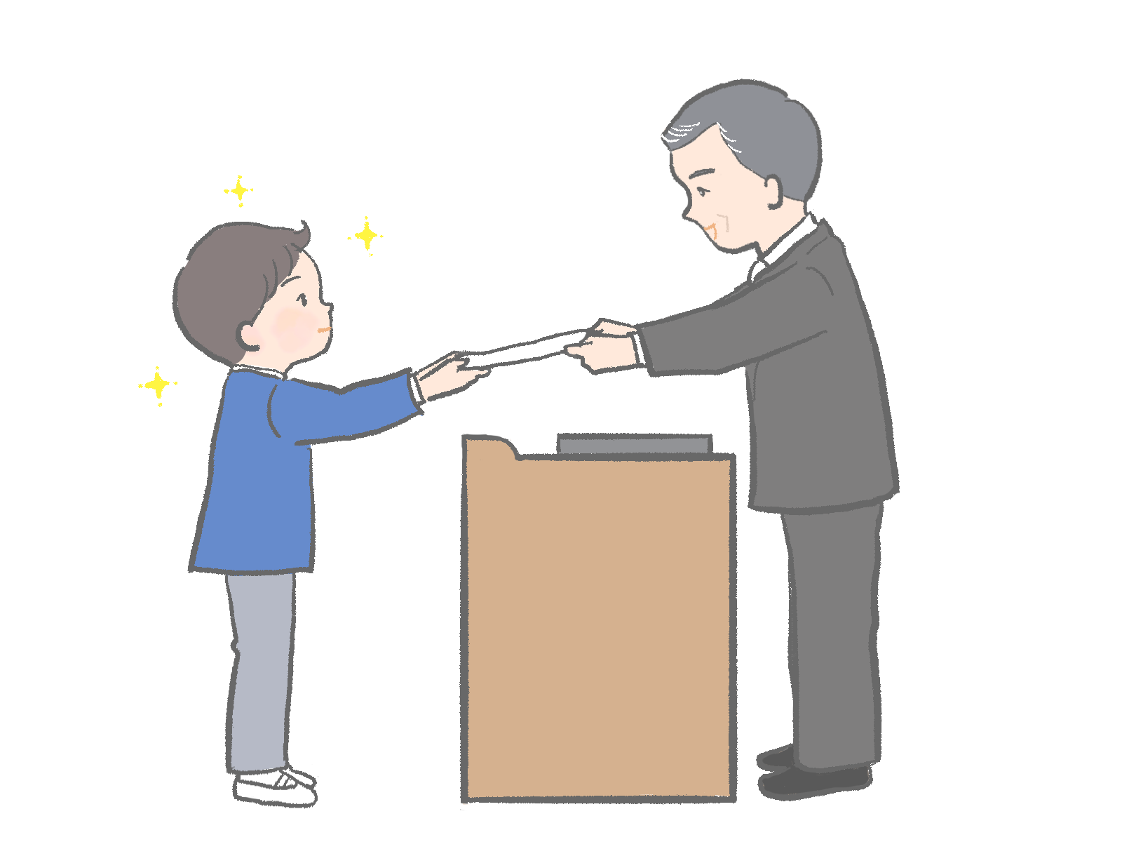 卒業証書授与のイラスト/さしえやフリー素材