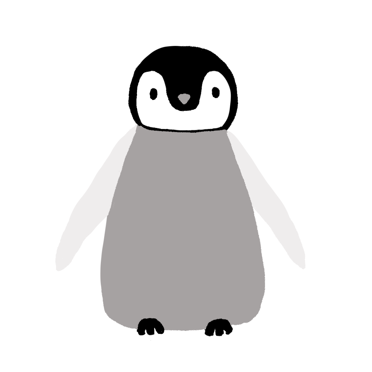 皇帝ペンギンの赤ちゃんのイラスト｜さしえやフリー素材