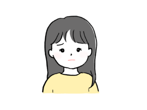 線画・困った顔の女性の使用例｜さしえやフリー素材