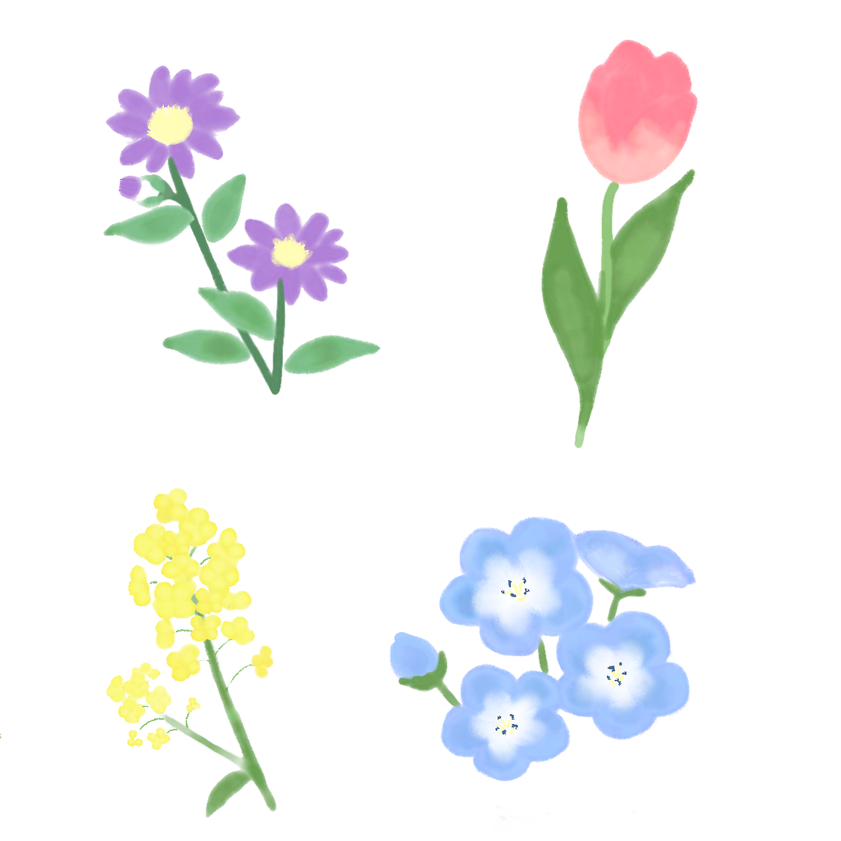 春の花のイラスト｜さしえやフリー素材