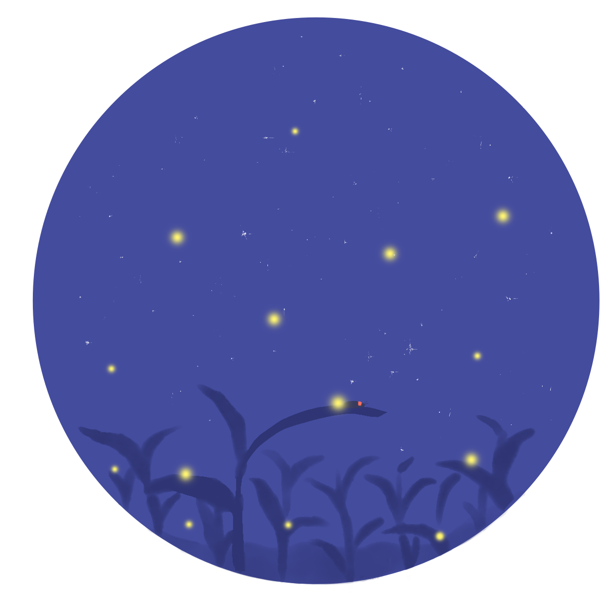 光るホタルのイラスト｜さしえやフリー素材