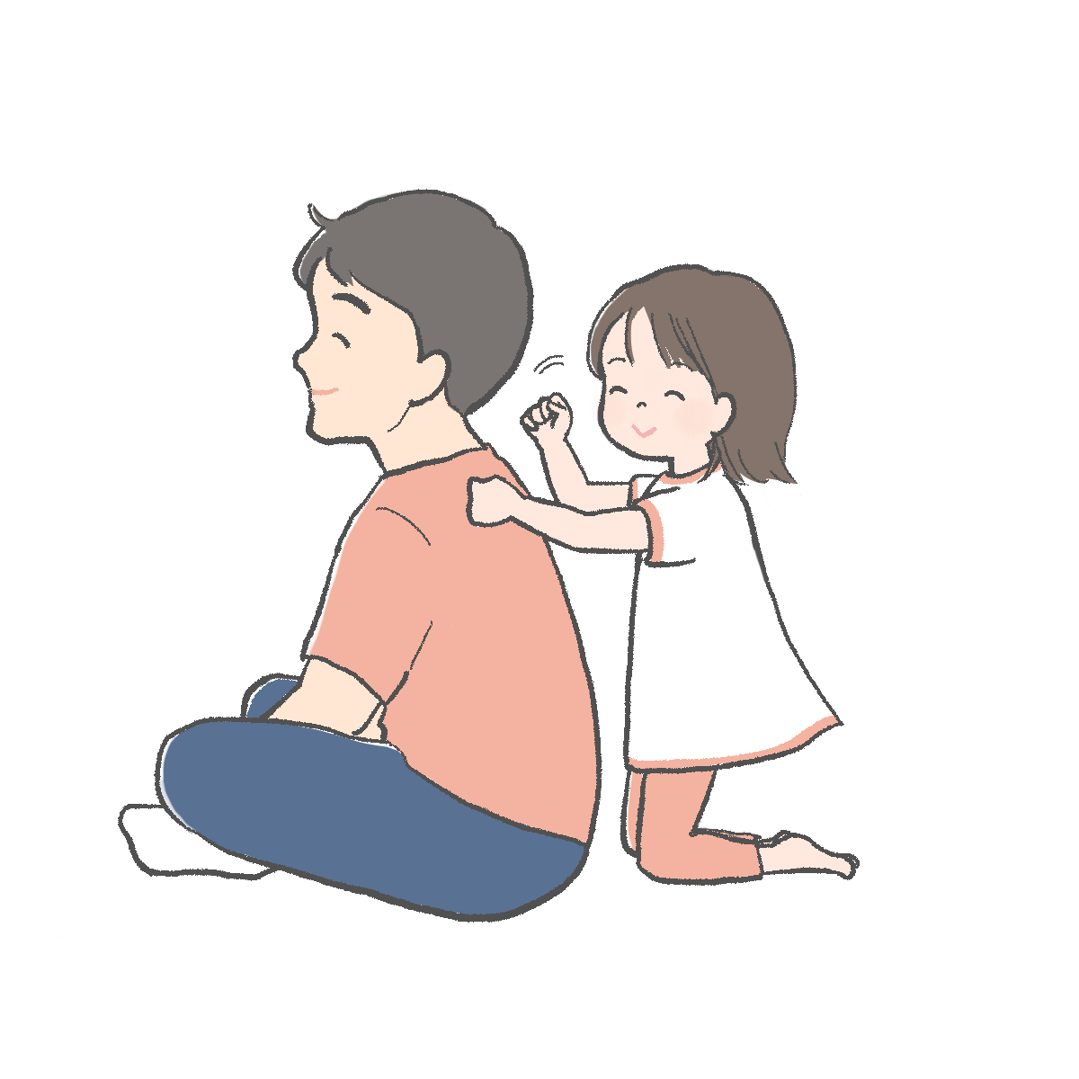 肩たたきのイラスト|さしえやフリー素材