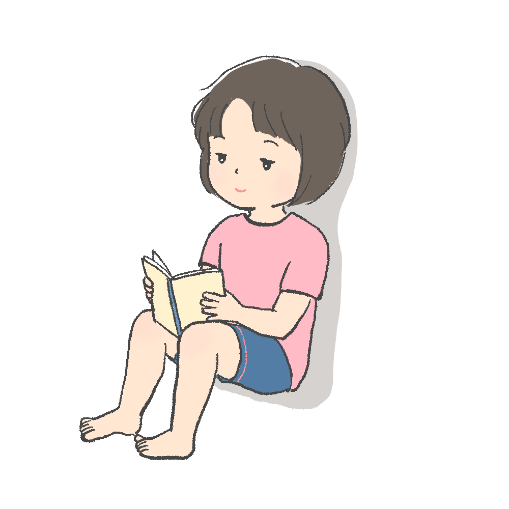 本を読む子どものイラスト｜さしえや