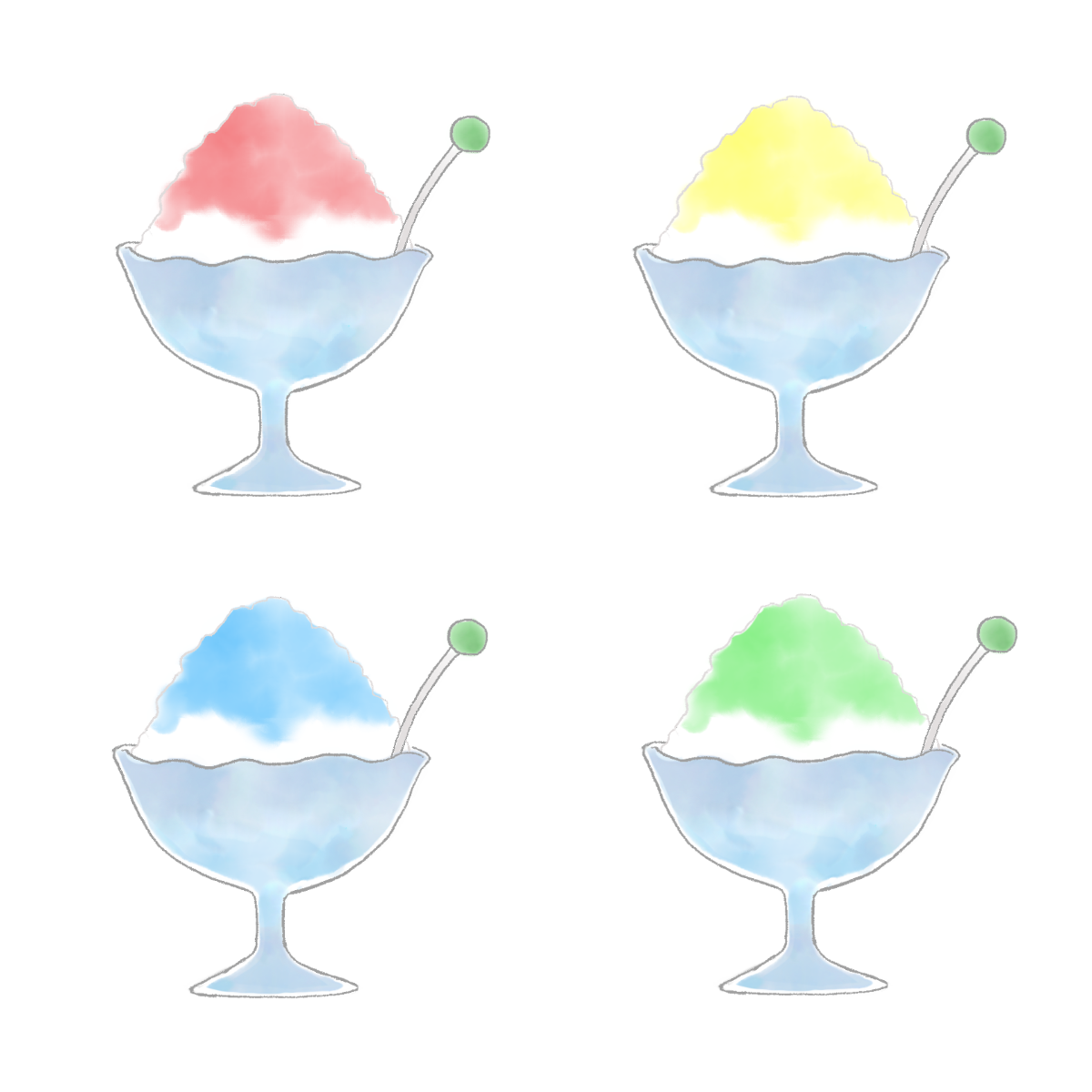 かき氷のイラスト｜さしえや