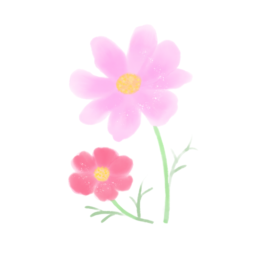 水彩風コスモスのイラスト｜さしえや